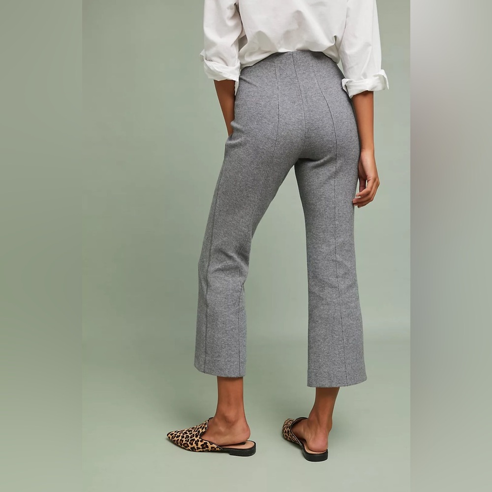 Anthro Double-Knit Cropped Flare Pants - Picture 2 of 7